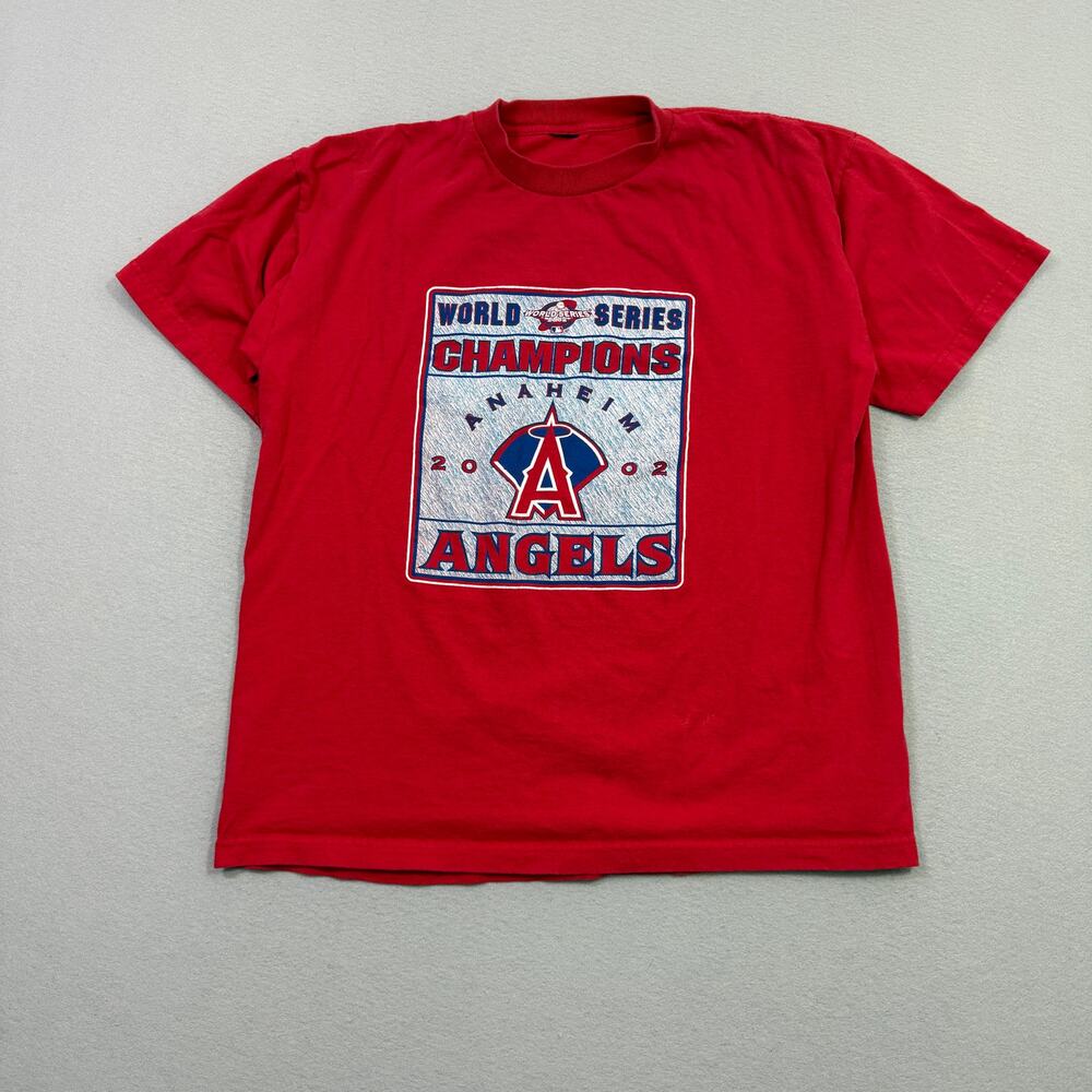 Vintage Anaheim Angels World Series Champions Shirt Men's XL Red Los Angeles